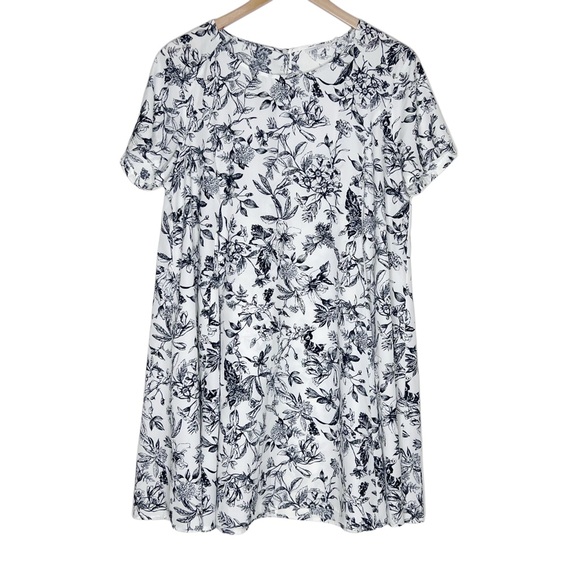 Dresses & Skirts - Lush Toile Floral Print Babydoll Swing Dress - Size Large